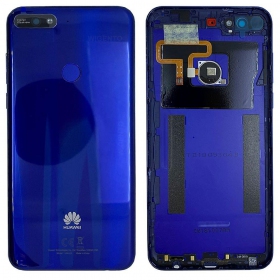 Huawei Y7 2018 achtercover (blauw) (gebruikt grade C, origineel)