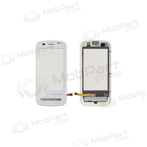Nokia c6-00 aanraakschermglas (met frame) (wit)