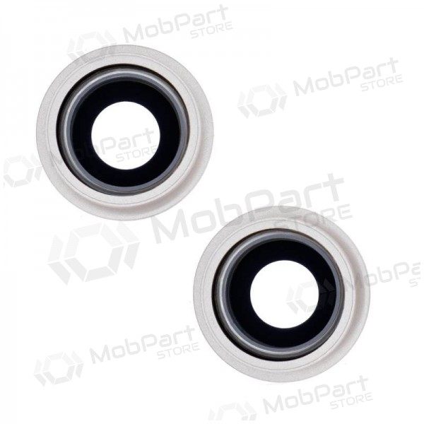 Apple iPhone 13 camera glas (2stuks) (wit) (met een frame)