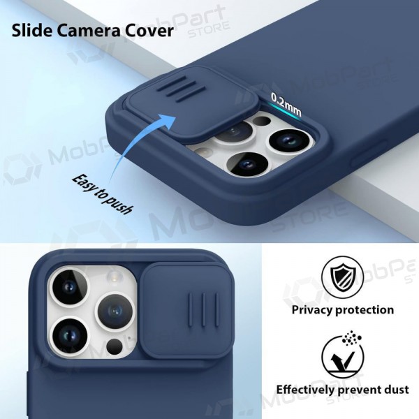 Apple iPhone 14 hoesje - Nillkin Silicone (donkerblauw)