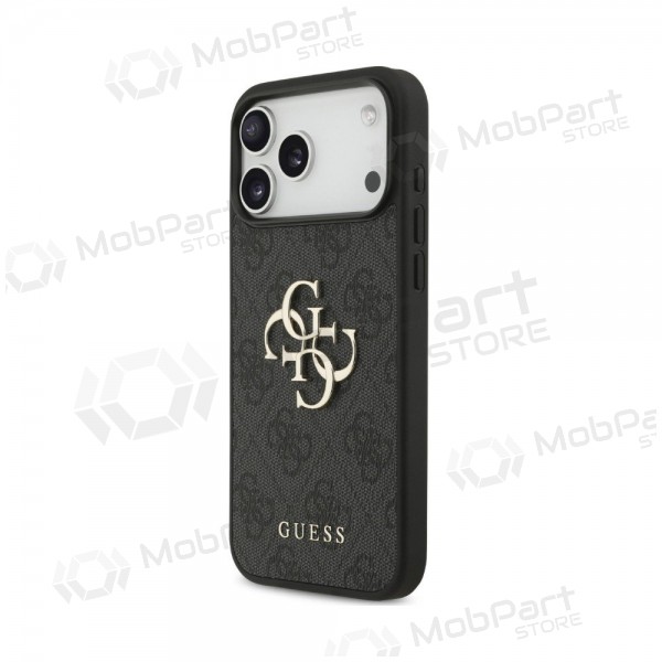 Apple iPhone 18 Pro Max hoesje - Guess PU 4G Metal Logo (grijs)