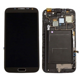 Samsung Galaxy Note 2 scherm (grijs) (met frame) (origineel)
