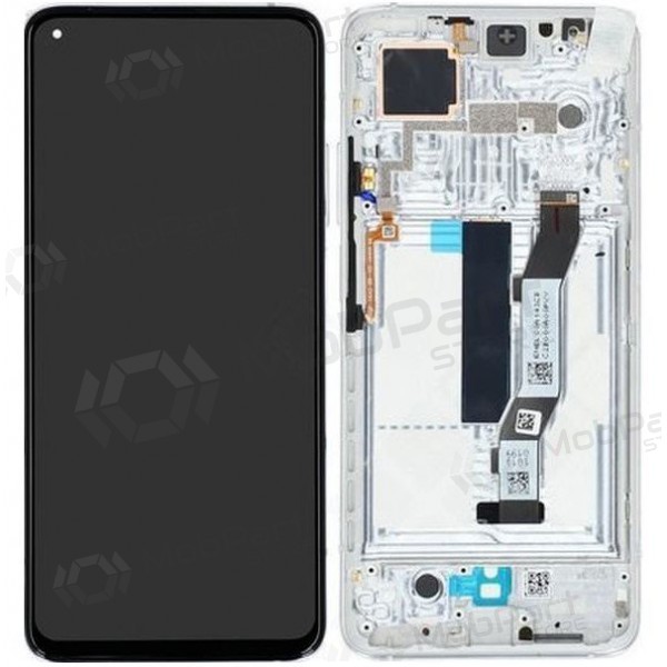 Xiaomi Mi 10T / Mi 10T Pro / Redmi K30S scherm - (sidabrinis) - (su rėmeliu) - (originalus)