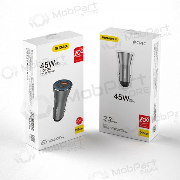 Autotelefoonoplader Dudao R4Max 55 W USB-C + USB-A grijs