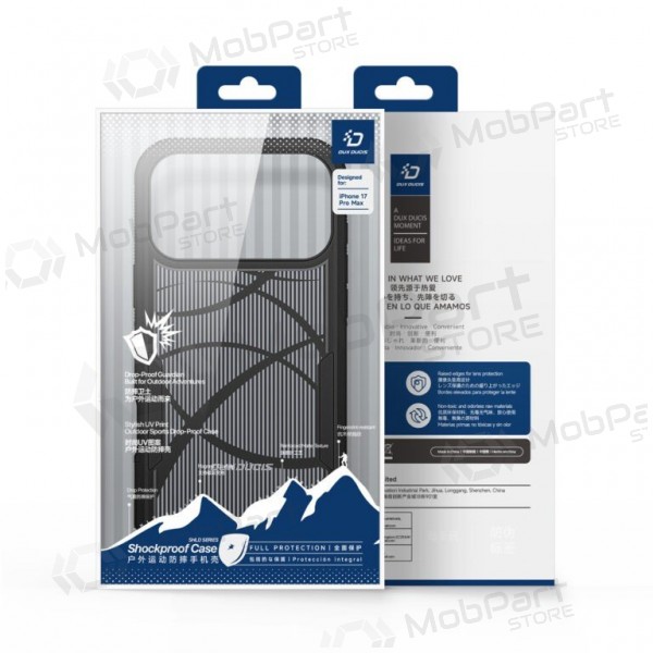 Apple iPhone 17 Pro Max, 18 Pro Max hoesje - Dux Ducis Shld zwart (Contour Pattern)
