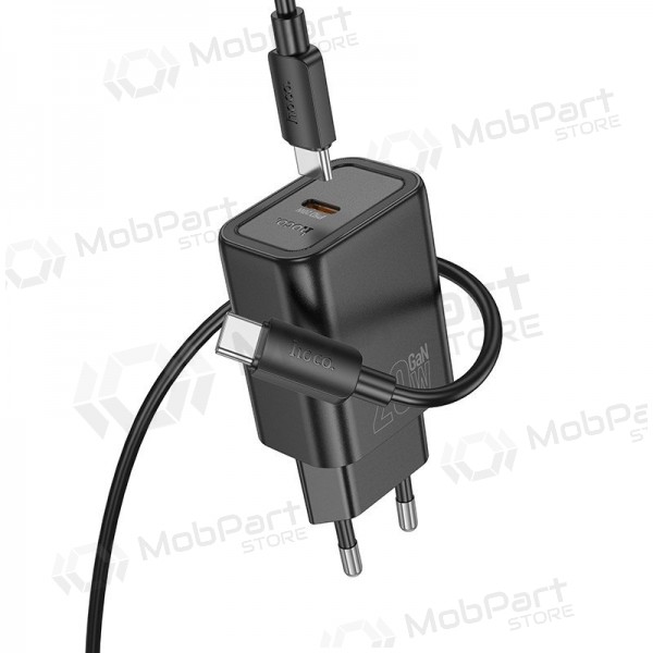Telefoonoplader Hoco N60 GaN USB-C met USB-C kabel 1 m zwart