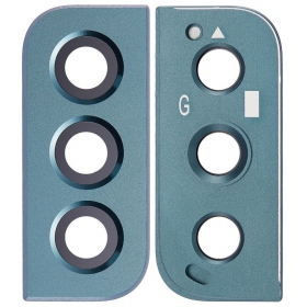 Samsung Galaxy S22 cameraglas (groen) (met frame)