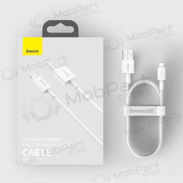 USB-kabel Baseus Superior Lightning 2.4A 1.5m (wit) CALYS-B02
