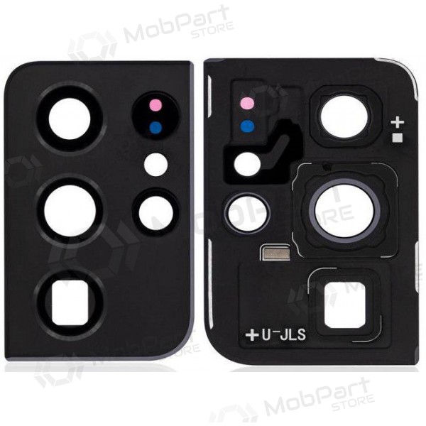 Samsung Galaxy S21 Ultra 5G cameraglas (zwart) (met frame)