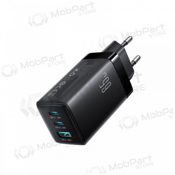 Telefoonoplader Hoco N66 35 W GaN USB-C + USB-A met Lightning-kabel 1 m wit