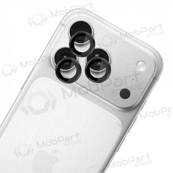 Apple iPhone 18 Pro, 18 Pro Max beschermend gehard glas voor camera - 3MK Lens Pro (zwart)
