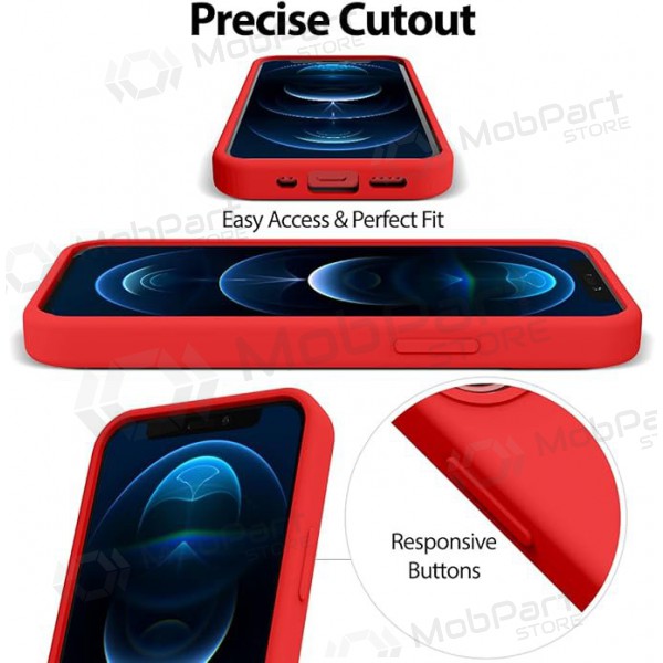 Apple iPhone 15 Pro Max hoesje Mercury "Silicone Case" (rood)