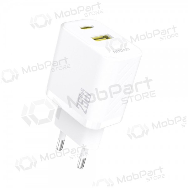 Telefoonoplader Dudao A26T 25 W GaN USB-C + USB-A wit