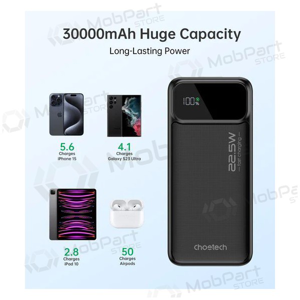 Powerbank Choetech B730 22.5W 30000mAh zwart