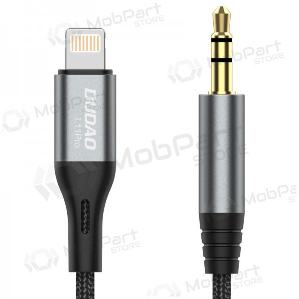 Audiokabel Dudao L11Pro Lightning naar 3.5 mm 1 m zwart