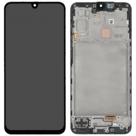 Samsung Galaxy A17 4G scherm (zwart) (met frame) (origineel)