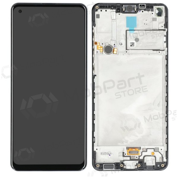 Samsung Galaxy A21s scherm (zwart) (met frame) (Premium)