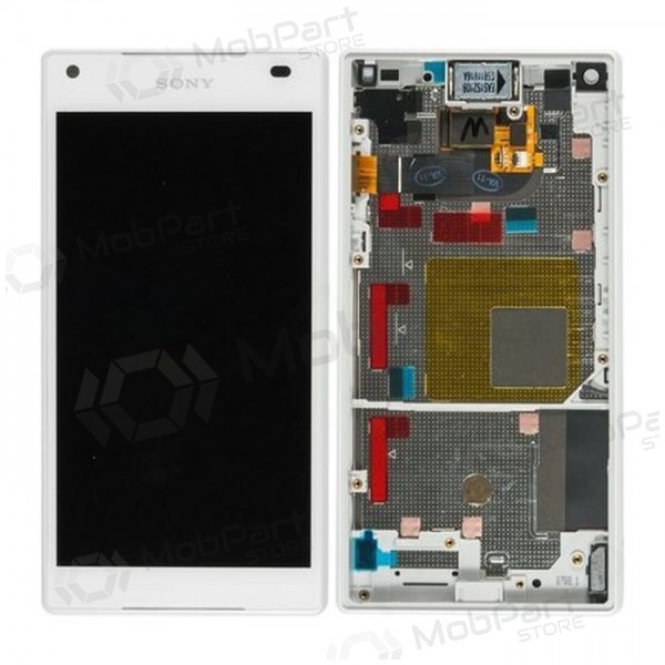 Sony E5803 / E5823 Xperia Z5 Compact scherm (wit) (met een frame) (gebruikt grade B, origineel)