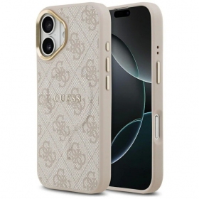 Apple iPhone 17 hoesje - Guess PU Leather 4G Gold Frame MagSafe