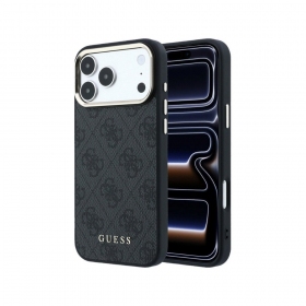 Apple iPhone 18 Pro hoesje - Guess PU Leather 4G Gold Frame MagSafe