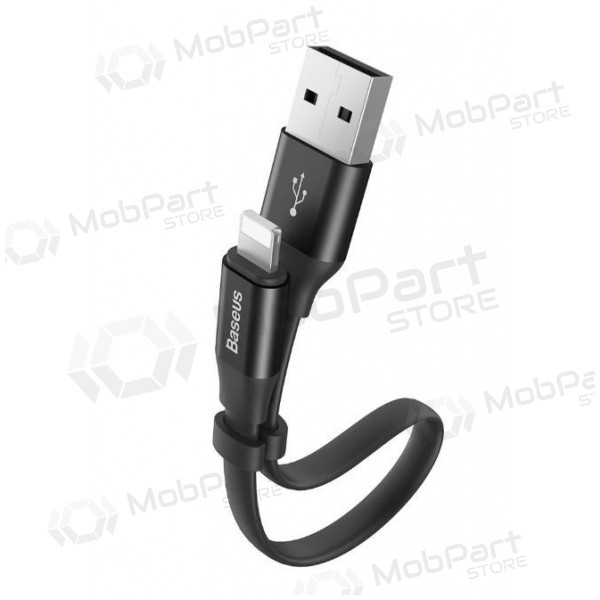 USB kabel Baseus lightning 0.23m (2A) (zwart)