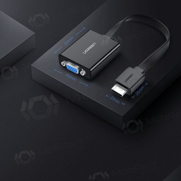 Adapter Ugreen MM103 HDMI naar VGA zwart