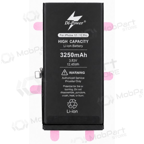 Apple iPhone 12 / 12 Pro batterij, accu Di-Power 3250 mAh (verhoogde capaciteit)