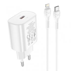 Telefoonoplader Hoco N22 25 W USB-C met Lightning-kabel 1 m wit