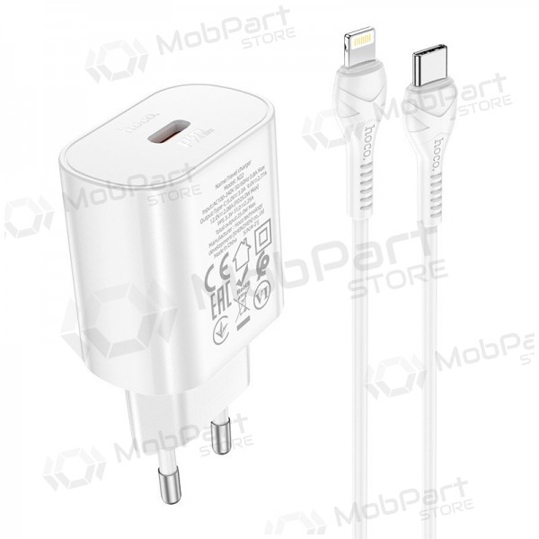 Telefoonoplader Hoco N22 25 W USB-C met Lightning-kabel 1 m wit