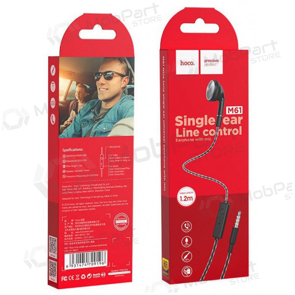 Handsfree Hoco M61 Mono 3,5mm (zwart)