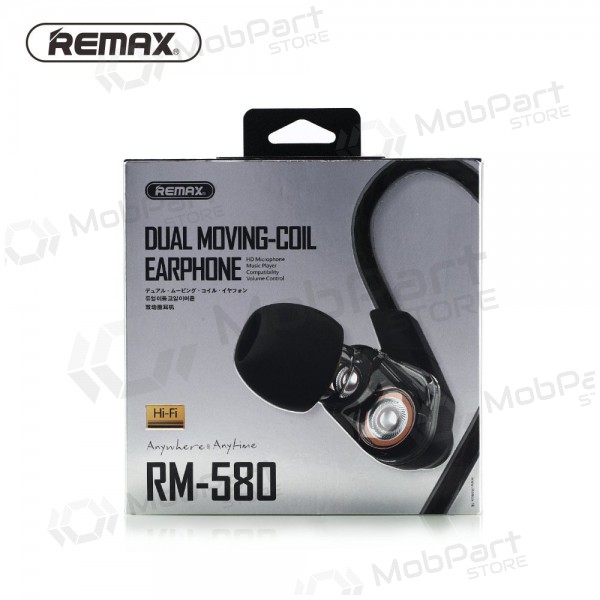 Handsfree Remax RM-580 3,5mm (zwart)