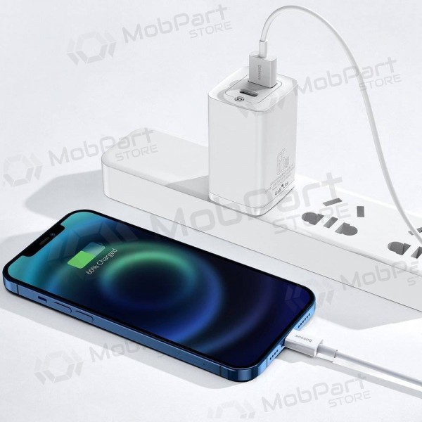 USB kabel Baseus Superior Lightning 2.4A 0.25m (wit) CALYS-02