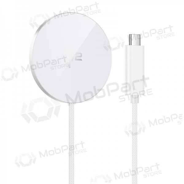 Draadloze oplader Hoco CW63 15 W Qi2 wit