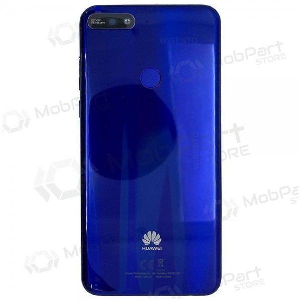Huawei Y7 2018 achtercover (blauw) (gebruikt grade C, origineel)