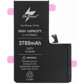 Apple iPhone 14 Pro batterij, accu Di-Power 3780 mAh (verhoogde capaciteit)