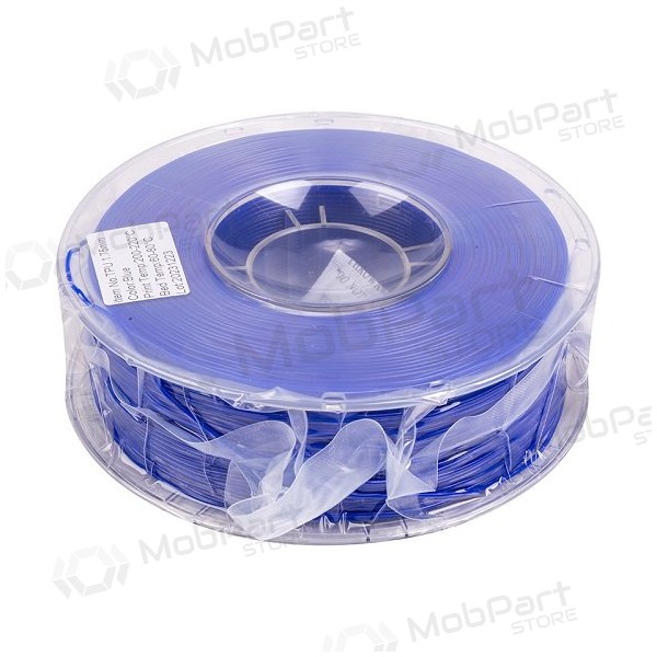 3D print filament TPU, 1.75mm, 1kg, blauw
