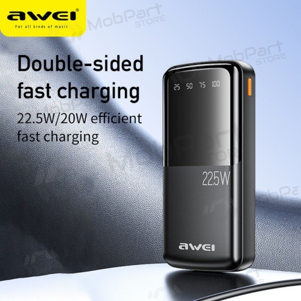 Externe batterij Power Bank Awei P13K PD20W/QC22.5W 20000mAh zwart