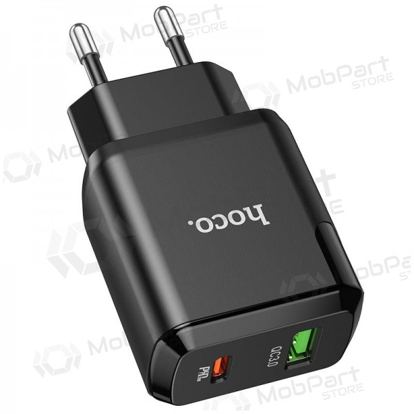 Lader Hoco N5 USB Quick Charge 3.0 + PD 20W (3.1A) (zwart)