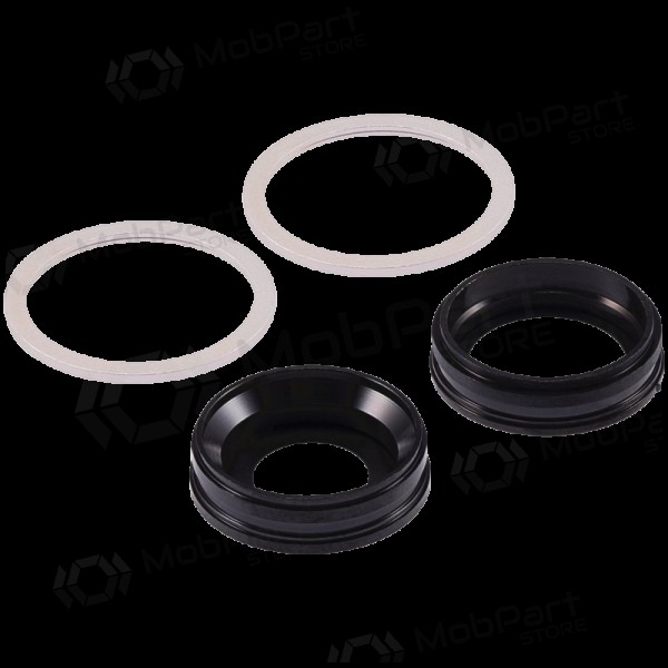 Apple iPhone 11 camera glas (2stuks) (zilverachtig) (met een frame)