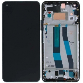 Xiaomi Mi 11 Lite, Mi 11 Lite 5G NE scherm (zwart) (met frame) (Premium)