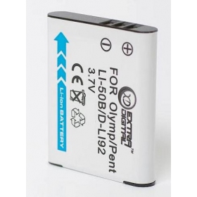 Olympus Li-50B, Pentax D-Li92 camera batterij / accu