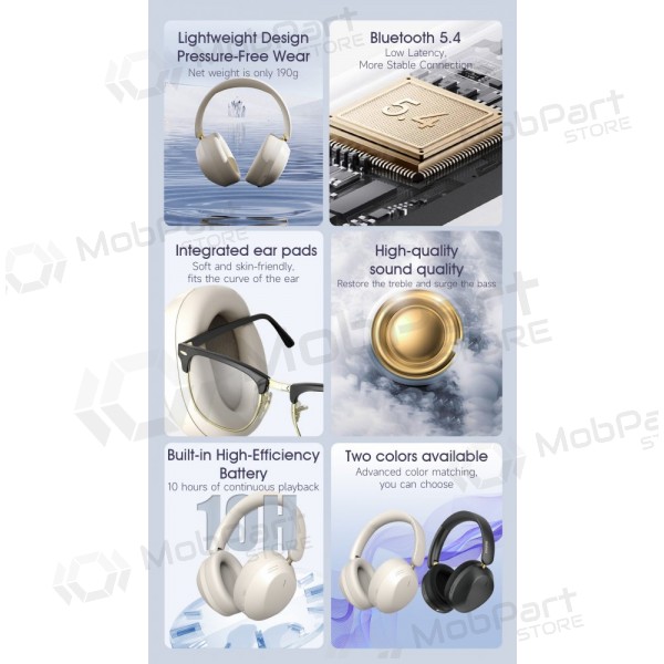 Draadloze hoofdtelefoon met microfoon Dudao X22Max Bluetooth zwart