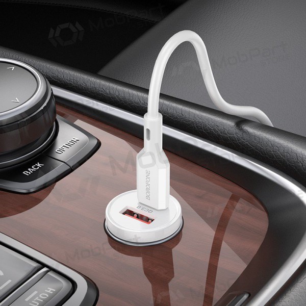 Lader automobilinis Borofone BZ18A USB-A/Type-C PD20W+QC3.0 (wit)