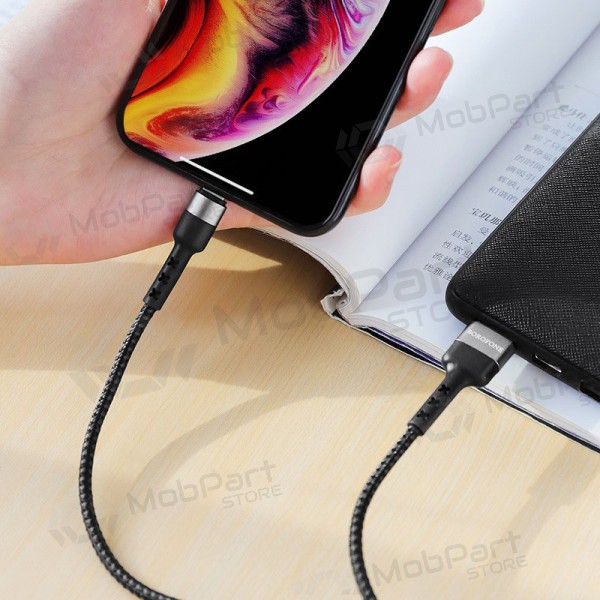 USB kabel Borofone BX34 Lightning 1.0m (zwart)