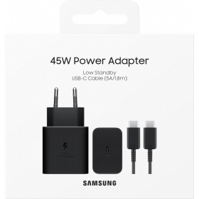 Lader Samsung EP-T4511XBEGEU 45W + USB-C to USB-C kabel zwart