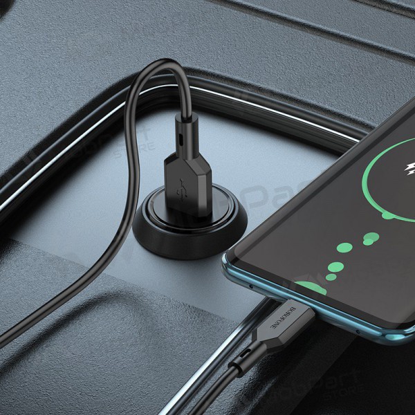 Lader automobilinis Borofone BZ18 Quick Charge 3.0 18W (zwart)