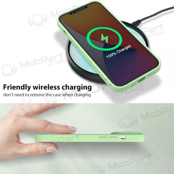 Apple iPhone 15 Pro hoesje 'Nillkin Silicone' (lichtgroen)