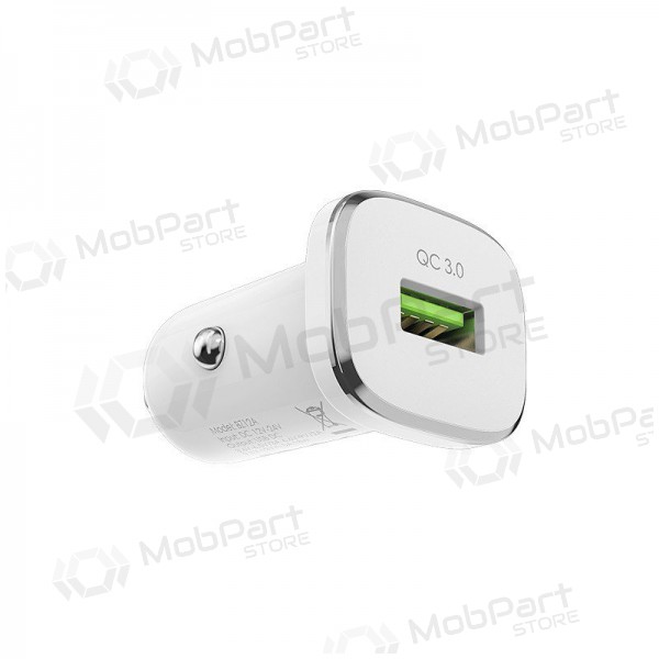 Lader automobilinis Borofone BZ12A Quick Charge 3.0 + Type-C (wit)