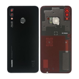 Huawei P20 Lite achterglas zwart (Midnight Black) (service pack) (origineel)