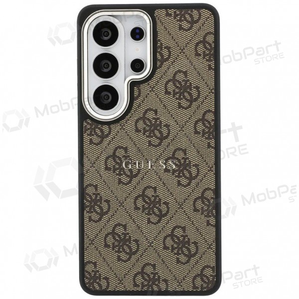 Samsung Galaxy S26 Ultra hoesje - Guess PU Leather 4G Gold Frame Magnetic (bruin)